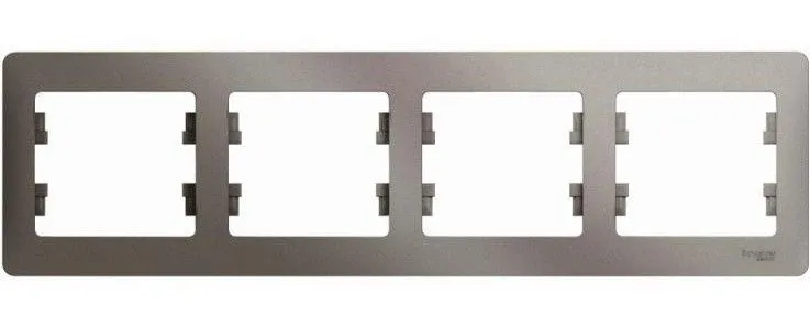 Рамка 4-м Glossa горизонт. платина SE GSL001204