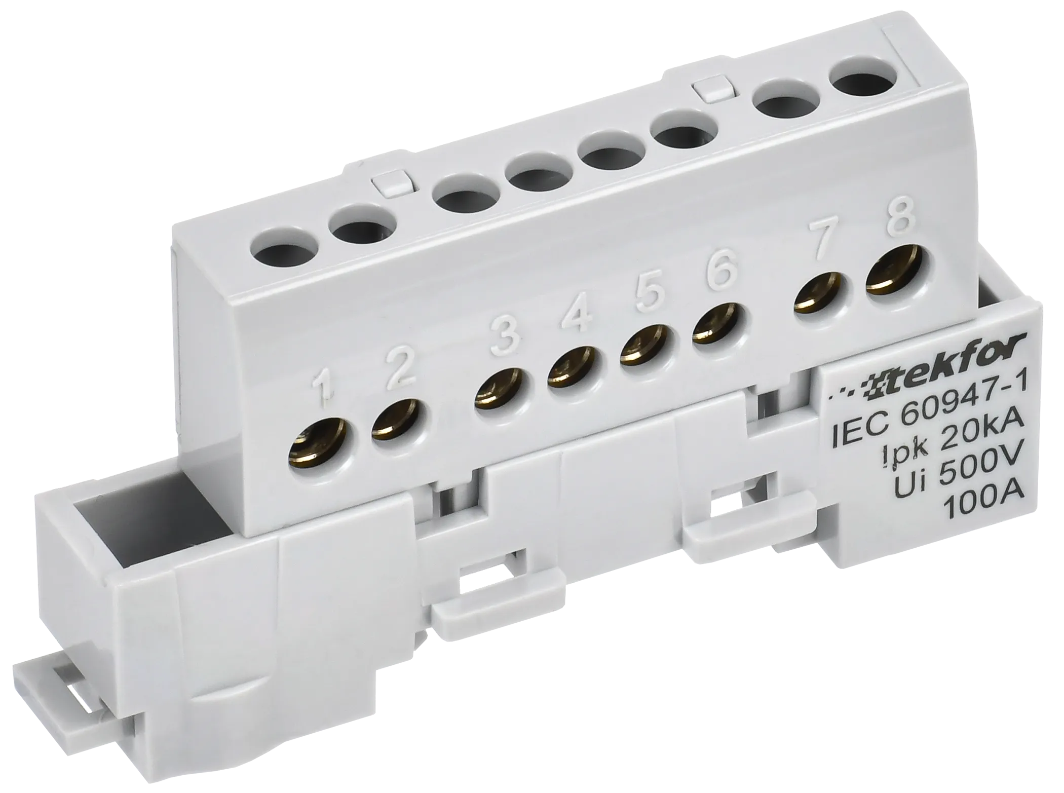 TEKFOR Шина L "фаза" изолированная на универсальном держателе 6х9-8-Ср IEK TF-NN10-08-KL-K03