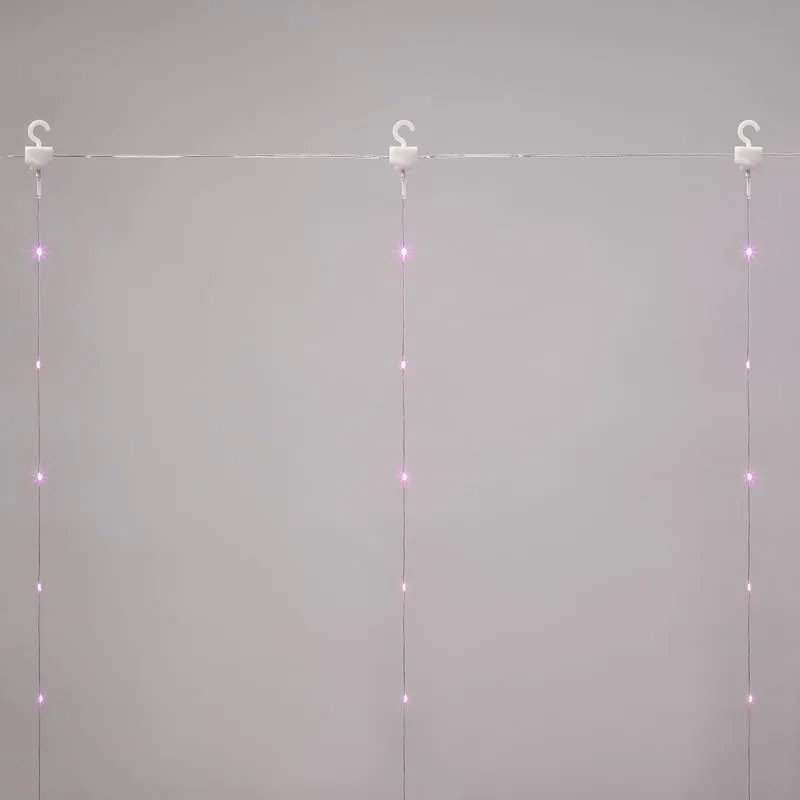 Гирлянда Светодиодный дождь из росы 3х3 м, розовый, USB + пульт управления NEON-NIGHT 315-987