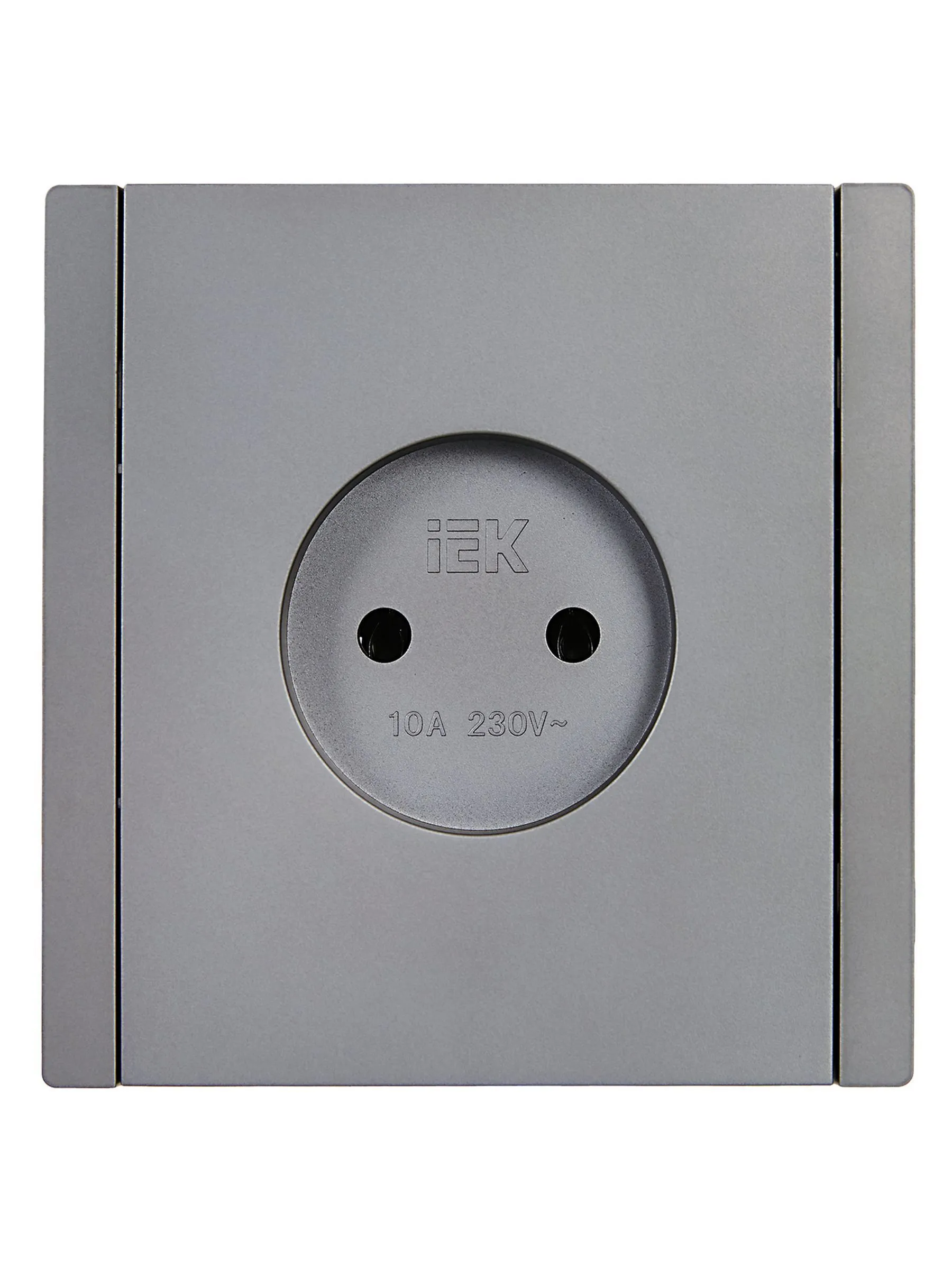 FORTE&PIANO Розетка 1-местная без заземления без защитных шторок винтовое крепление 10А FP518 сталь IEK - Фото 5