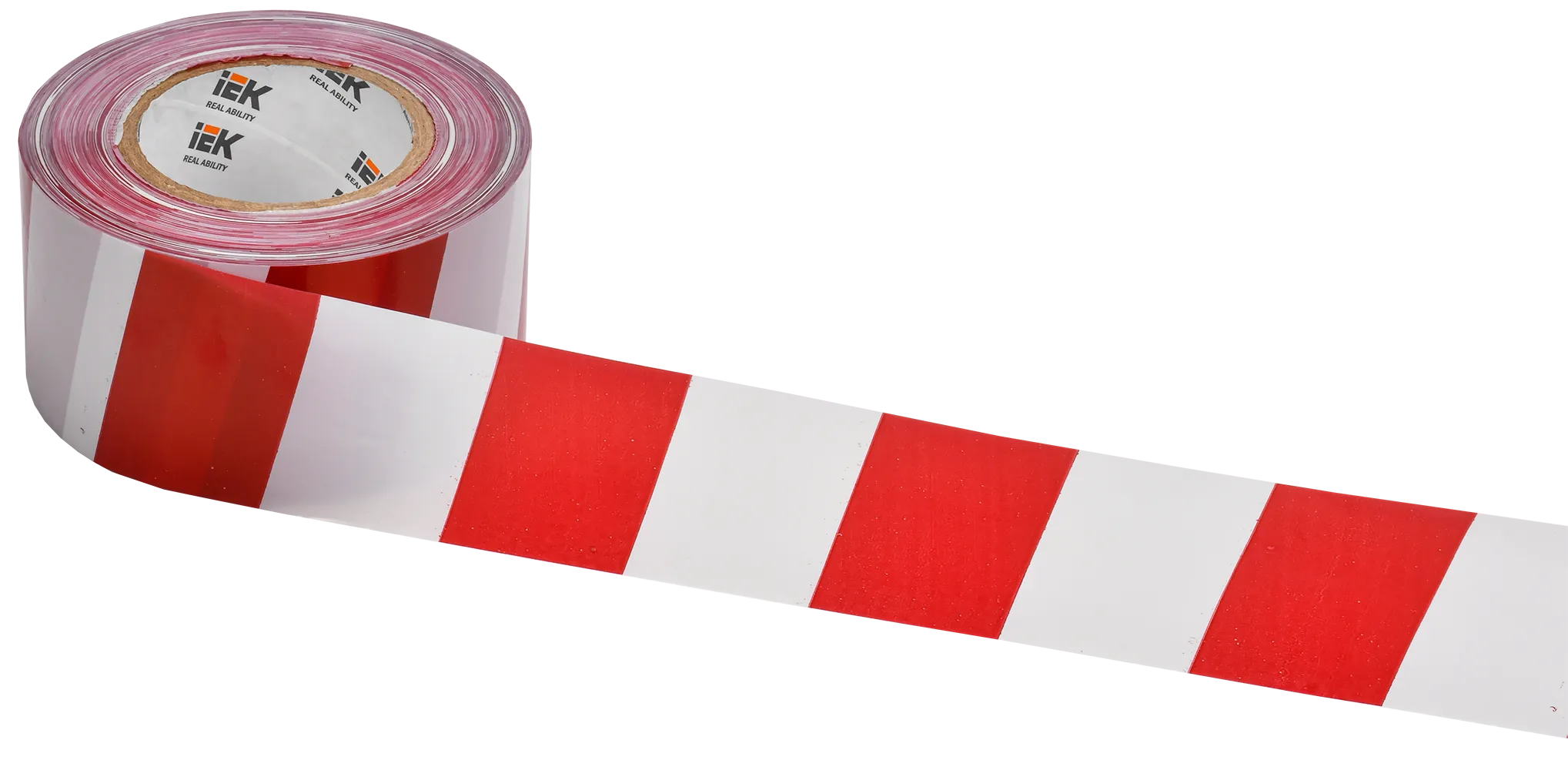 Лента сигнальная оградительная ЛО-250 (50мм-50мкм) красно-белая 250м IEK