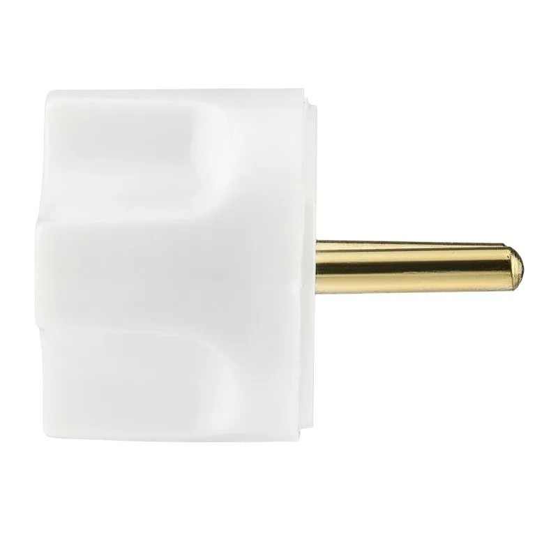 Адаптер сетевой (переходник) с Евро А/F на вилку С1 CEE 7/2 «Питер» 10А б/з белый PROconnect (пакет БОПП 1 шт/уп.) - Фото 4