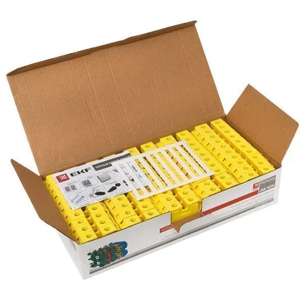 Колодка клеммная JXB-16/35 желтая EKF - Фото 2