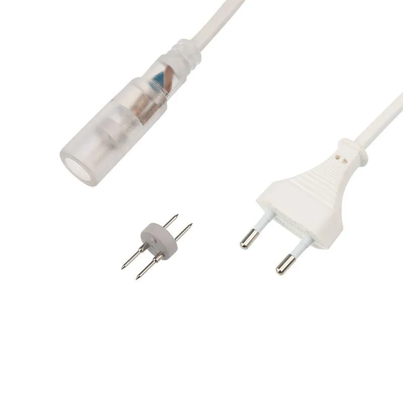 Установочный набор для дюралайта 2W ∅10мм (коннектор с иголкой, выпрямитель, заглушка), до 100м 124-021-3