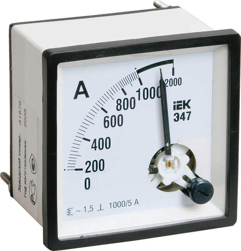 Амперметр аналоговый Э47 1000/5А класс точности 1,5 96х96мм IEK