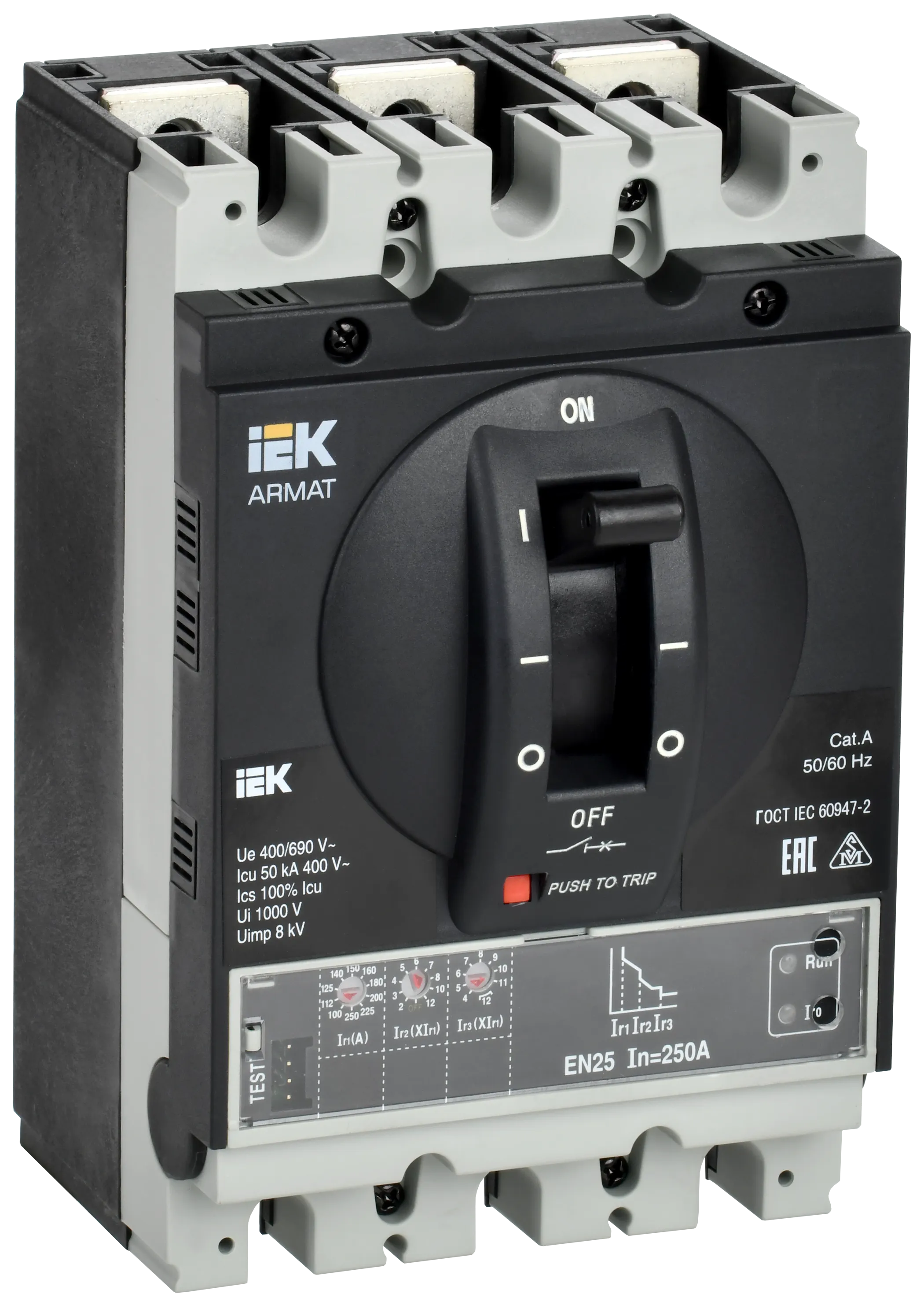 ARMAT Автоматический выключатель в литом корпусе 3P типоразмер G 50кА 250А расцепитель электронный стандартный IEK