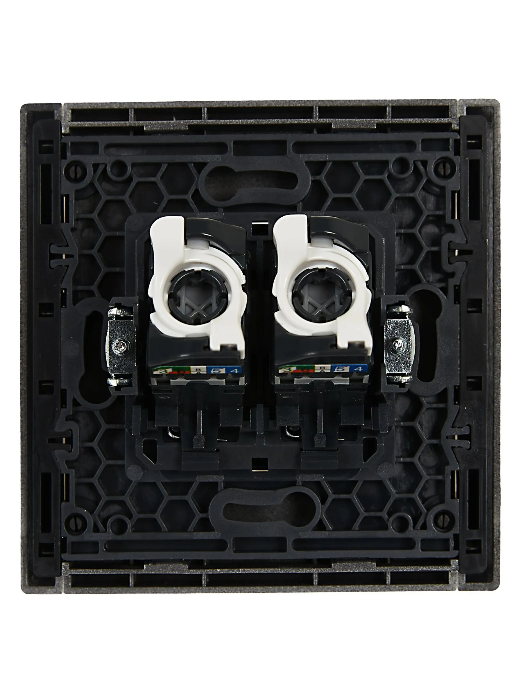 FORTE&PIANO Розетка компьютерная двойная RJ45 кат.5E FP533 сталь IEK - Фото 3