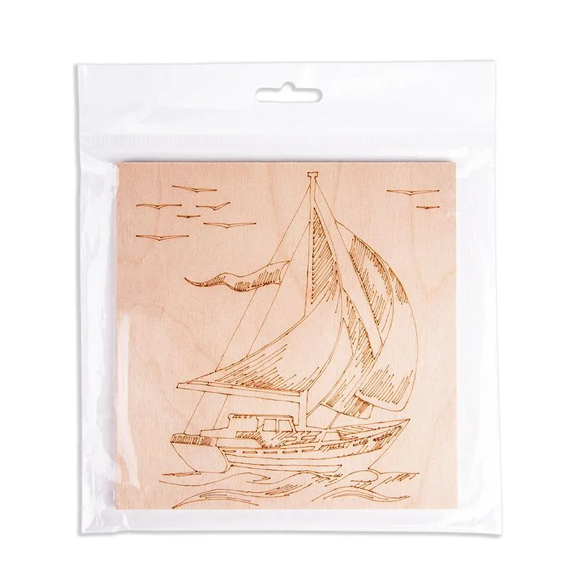Доска для выжигания «Корабль Парусник», 150х150мм, 1 шт., пакет REXANT - Фото 3