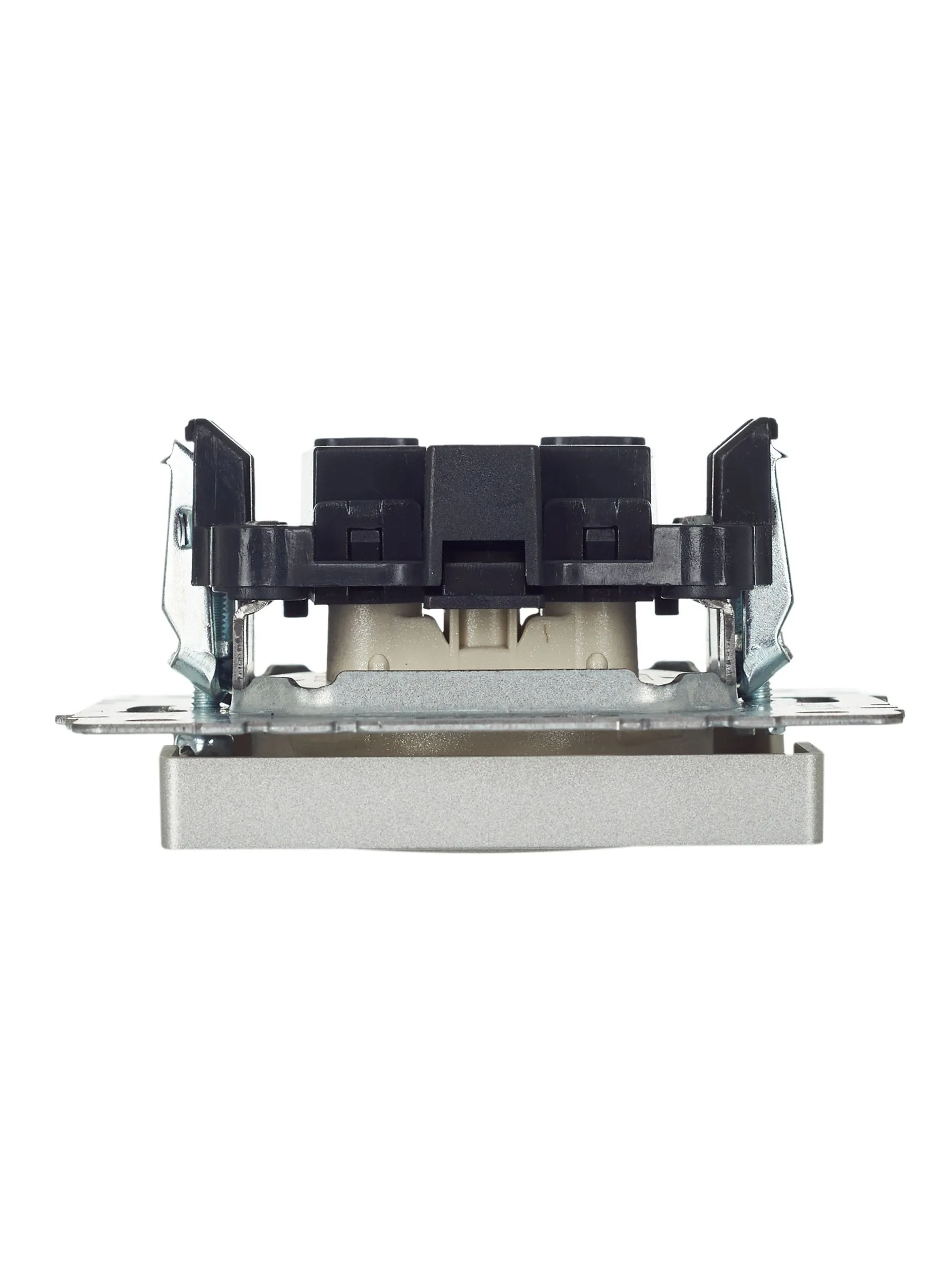 BRITE Розетка 1-местная без заземления без защитных шторок 10А РС10-1-0-БрА алюминий IEK - Фото 3