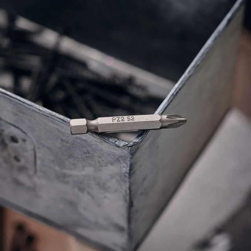 Бита PZ 2x50 мм для шуруповерта сталь S2 5 шт. (лента) Kranz - Фото 2