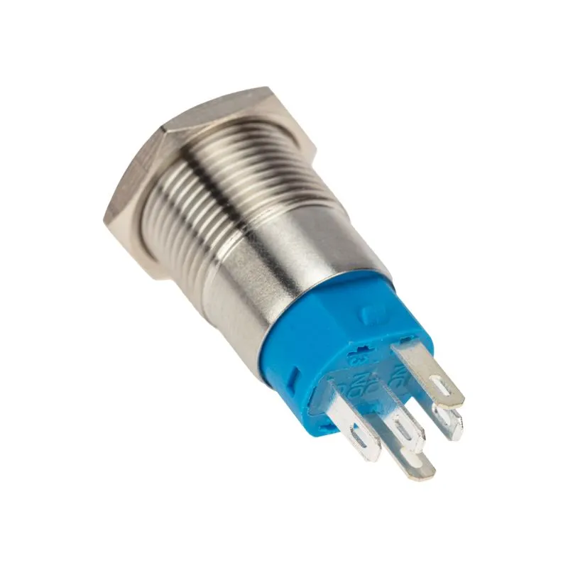 Кнопка антивандальная Ø16 250В Б/Фикс (5с) OFF-(ON) / ON-(OFF) плоская подсв/красная POWER (A-16-F5) REXANT - Фото 2