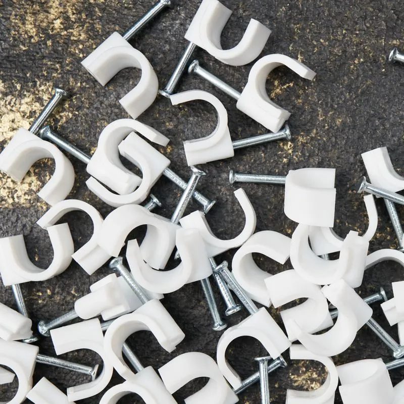 Крепеж кабеля круглый 10мм, белый (50 шт/уп) REXANT - Фото 4