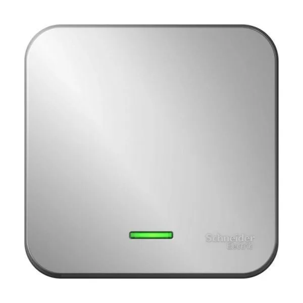 Переключатель проходной 1-кл. ОП Blanca 10А IP20 (сх. 6) 250В с подсветкой с изолир. пластиной алюм. SE BLNVA106113