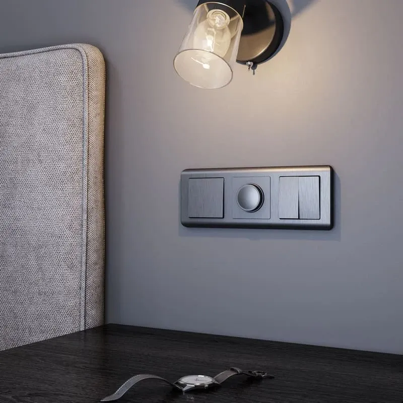 Выключатель одноклавишный (графит рифленый) Werkel - Фото 4