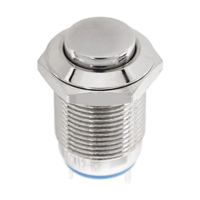 Кнопка антивандальная Ø12 Б/Фикс (2с) OFF-(ON) выпуклая (A12-B2) REXANT (в упак. 1шт.) - Фото 4