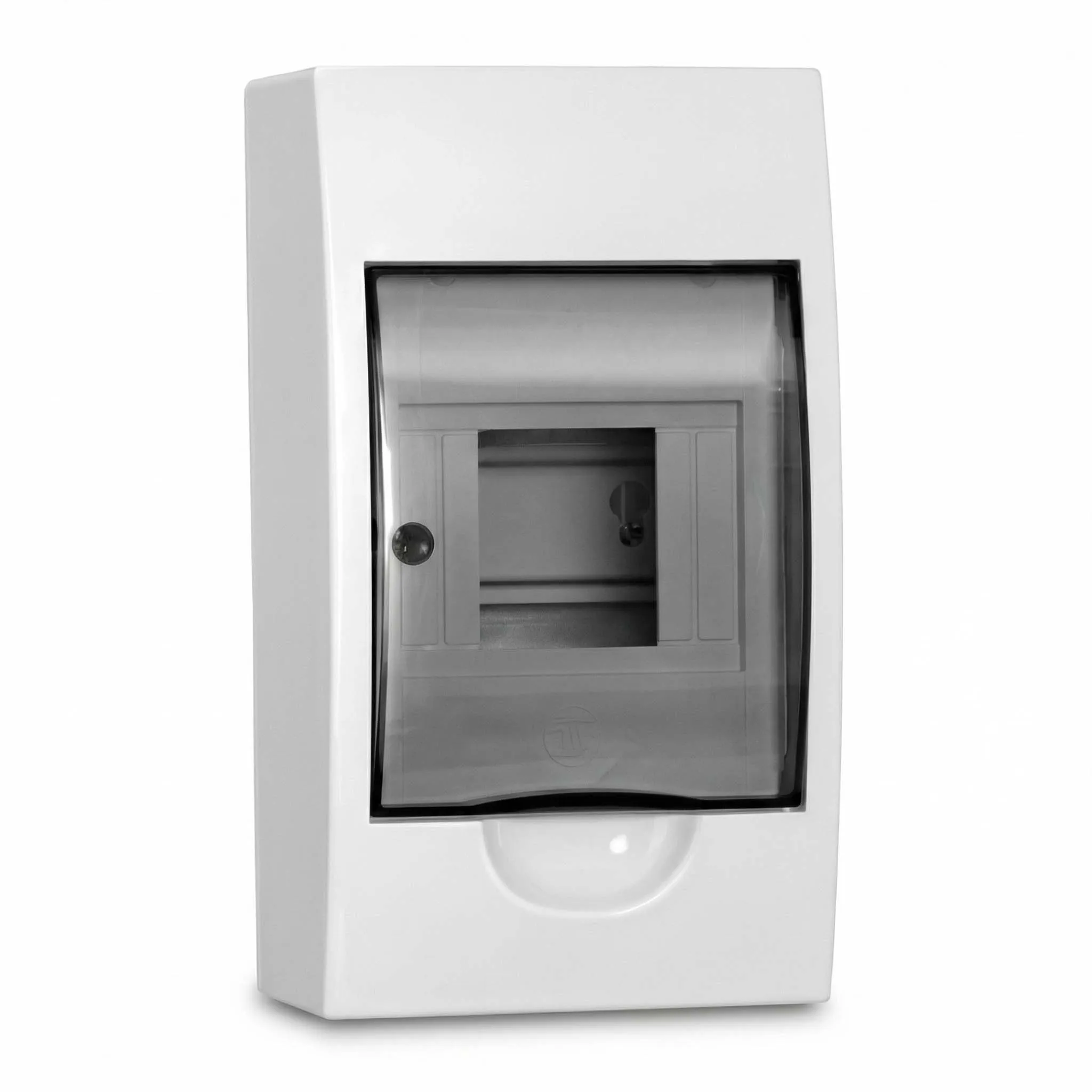 Корпус пластиковый БЕЛЫЙ ЩРН-П-4, черная прозрачная дверь IP41, DEKRON для защиты электрооборудования