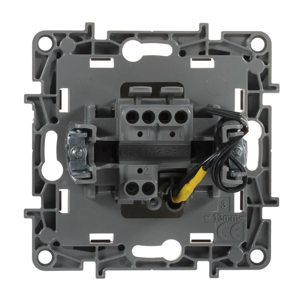 ETIKA Выключатель 1-клавишный с подсветкой/индикацией схема 1L 10АХ безвинтовые зажимы слоновая кость - Фото 4