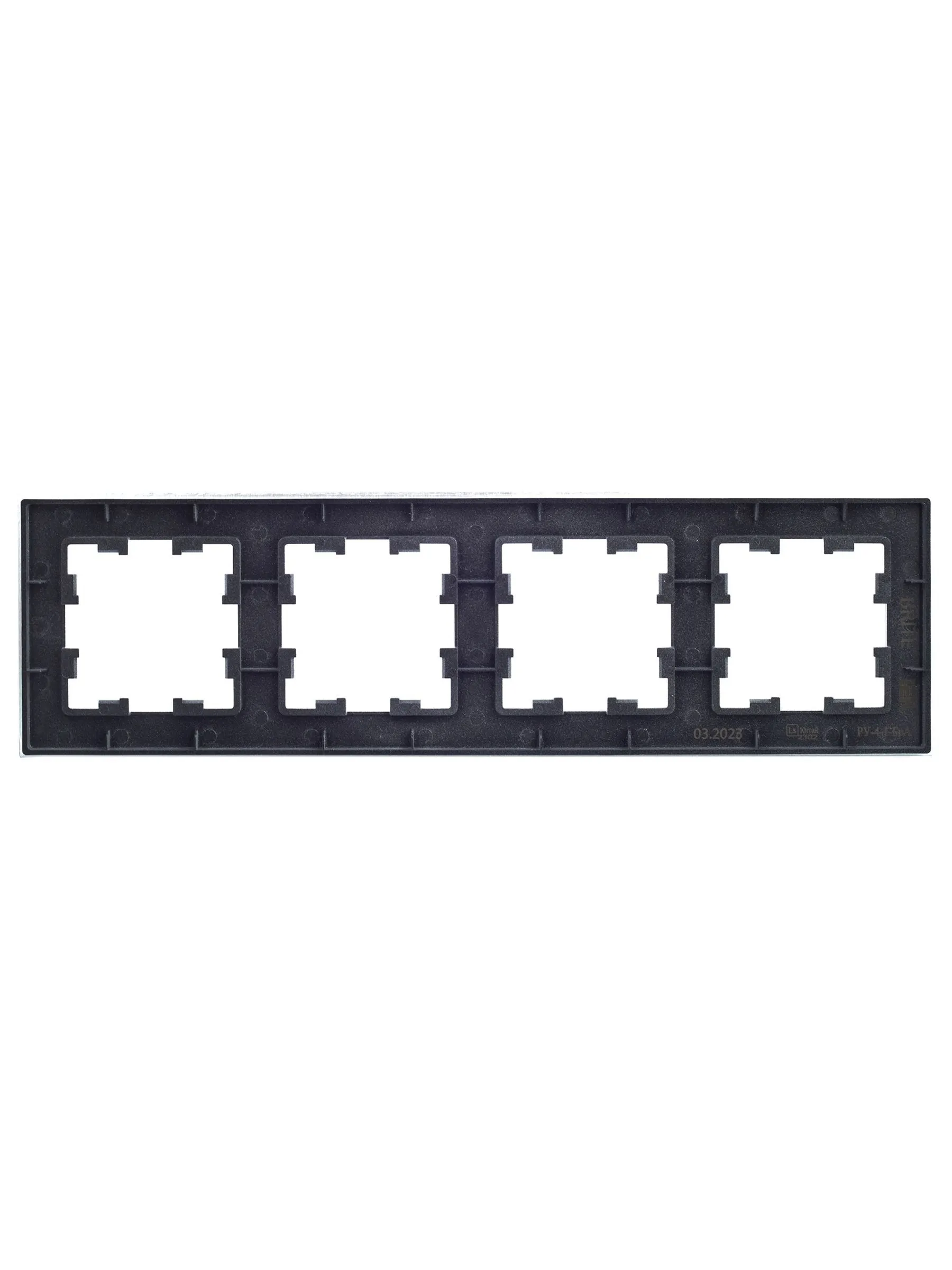 BRITE Рамка 4 -местная РУ-4-1-БрА металл алюминий IEK - Фото 7