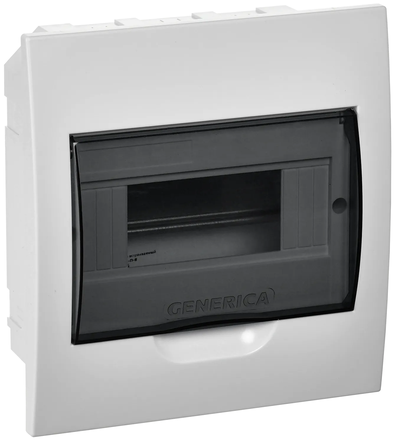 Корпус пластиковый ЩРВ-П-8 черная прозрачная дверь IP41 GENERICA MKP12-V-08-41-G