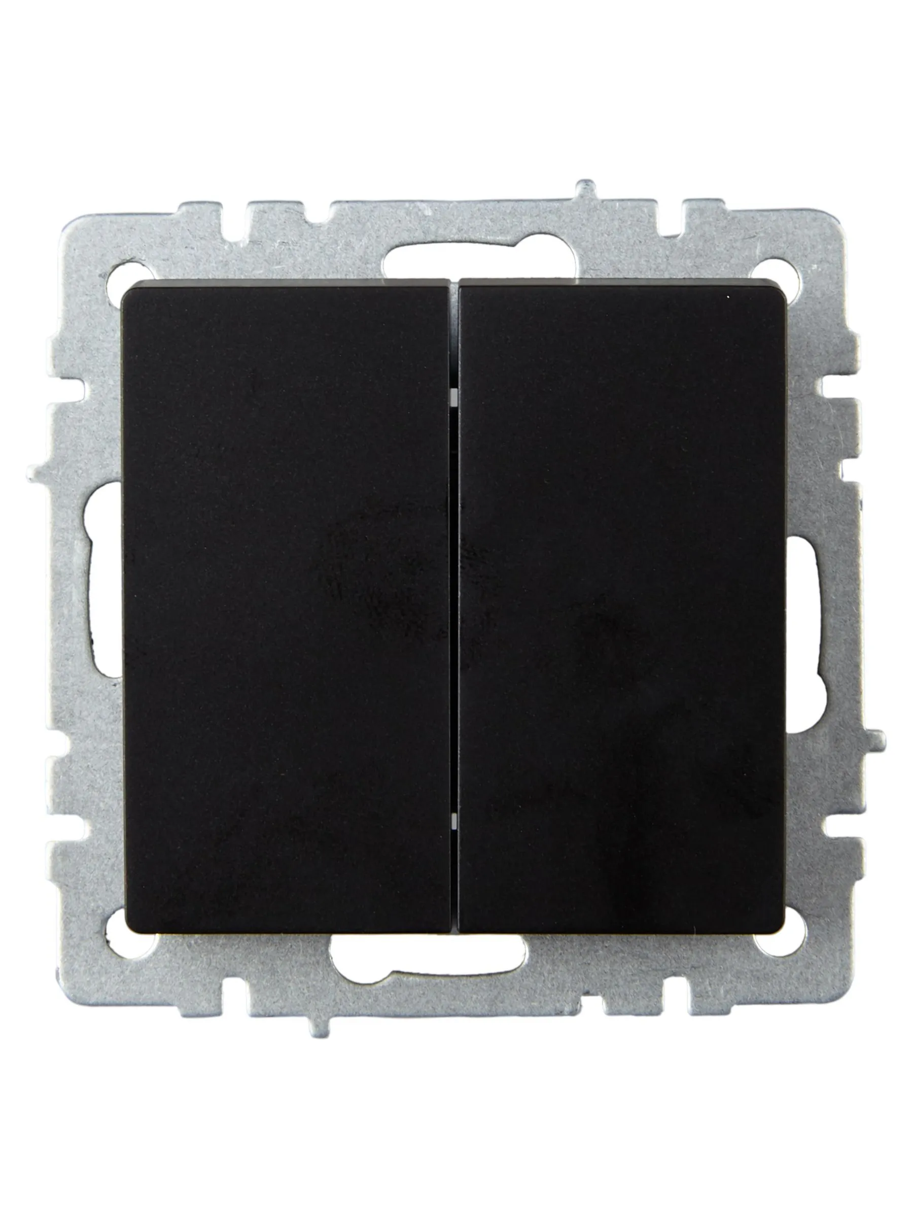 BRITE Выключатель 2-клавишный проходной 10А ВС10-2-6-БрЧ черный IEK - Фото 4