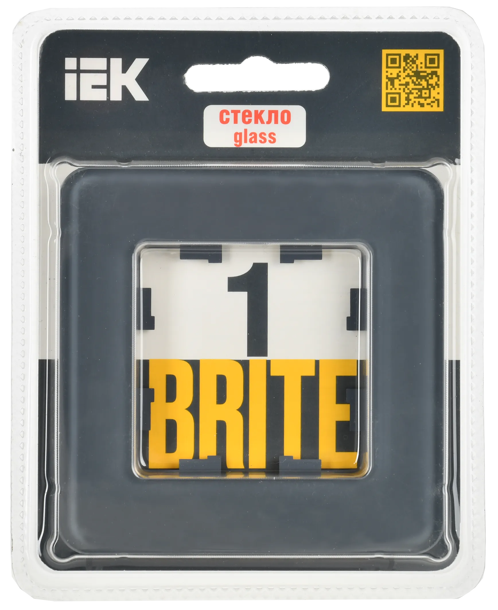 BRITE Рамка 1-местная РУ-1-2-Бр стекло графит RE IEK - Фото 2