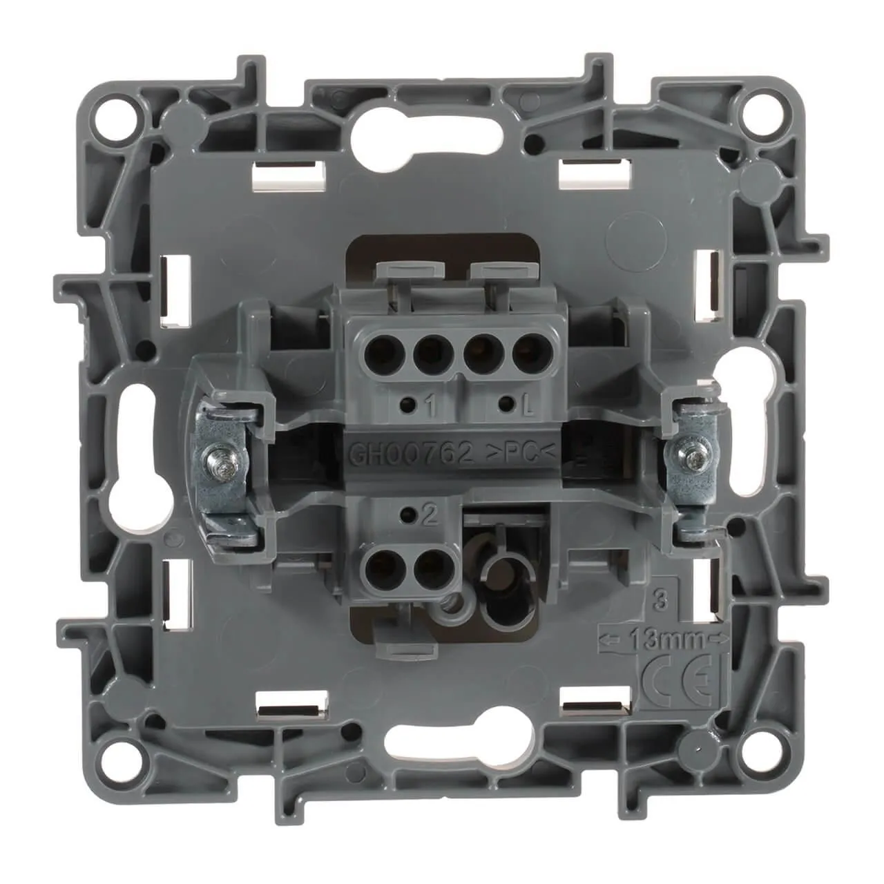 ETIKA Переключатель 1-клавишный схема 6 10АХ безвинтовые зажимы слоновая кость - Фото 3