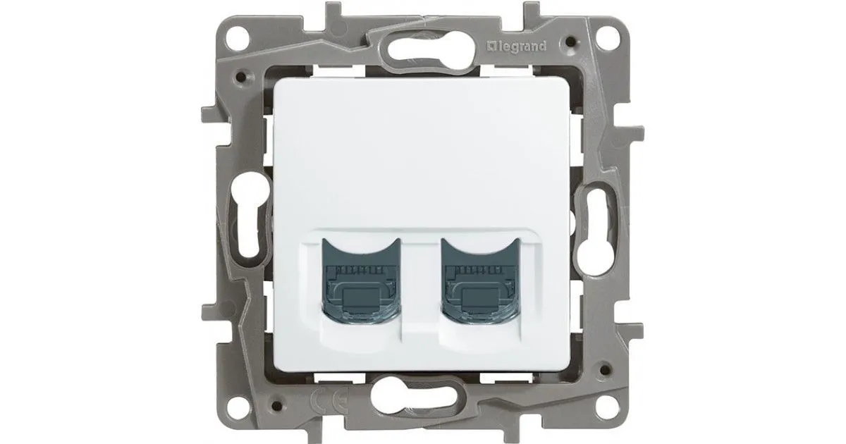 Etika - Розетка 2хRJ-45 UTP CAT5E  8конт.  (белый)