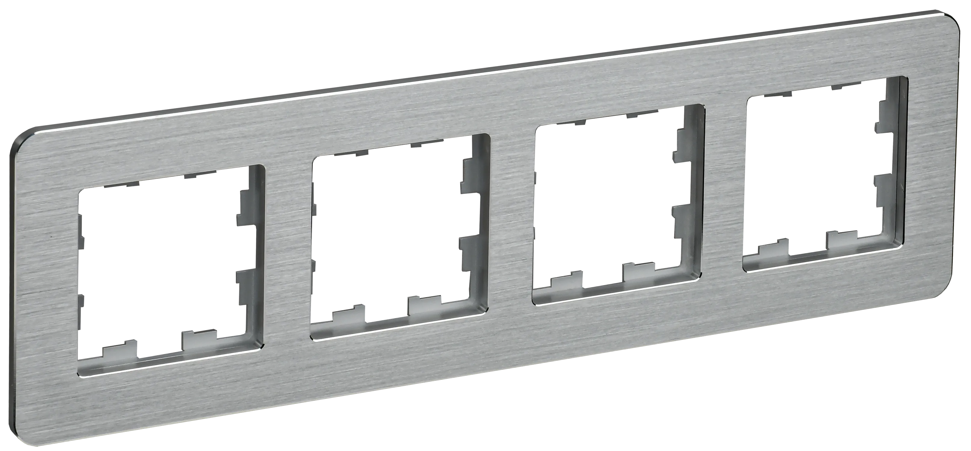 BRITE Рамка 4-местная РУ-4-1-Бр металл алюминий RE AL IEK BR-M42-M-21-K47