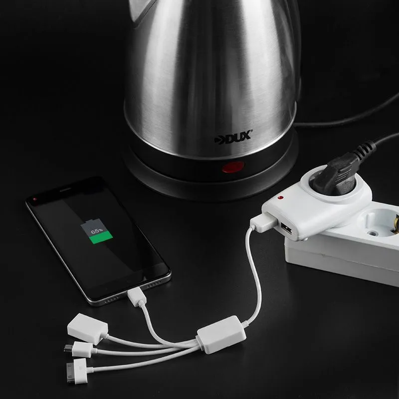 Адаптер питания 220В + 2  USB REXANT RX-17 - Фото 5