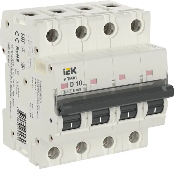 ARMAT Автоматический выключатель M10N 4P D 10А IEK AR-M10N-4-D010