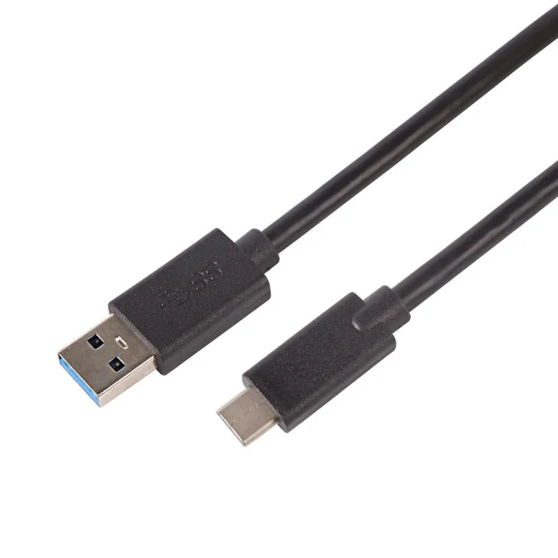 Кабель USB-A 3.0 – Type-C 3.1, 3А, 1м, ПВХ, черный REXANT - Фото 2