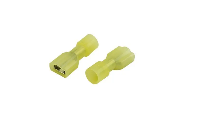 Клемма плоская полностью изолированная в нейлоне РПи-м(н) 6.0-(6.3)/РпИм-н 6-7-0,8 гнездо 6.6 мм, 4-6 мм², желтый REXANT 08-0652