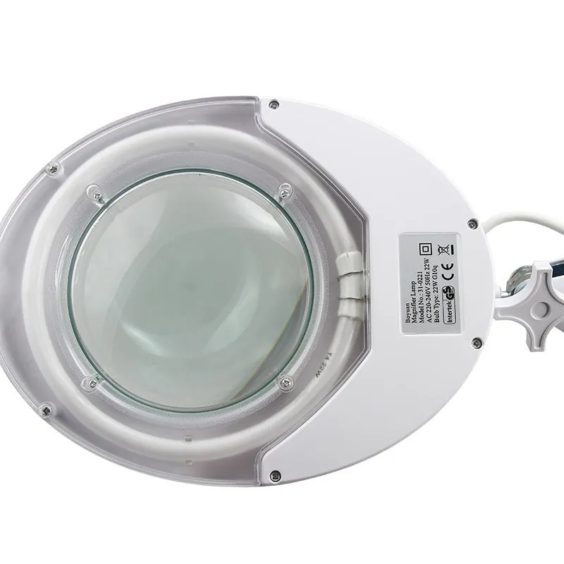 Лупа на струбцине круглая 5D с подсветкой и крышкой, ø127мм, белая (6025,ВО) REXANT - Фото 2