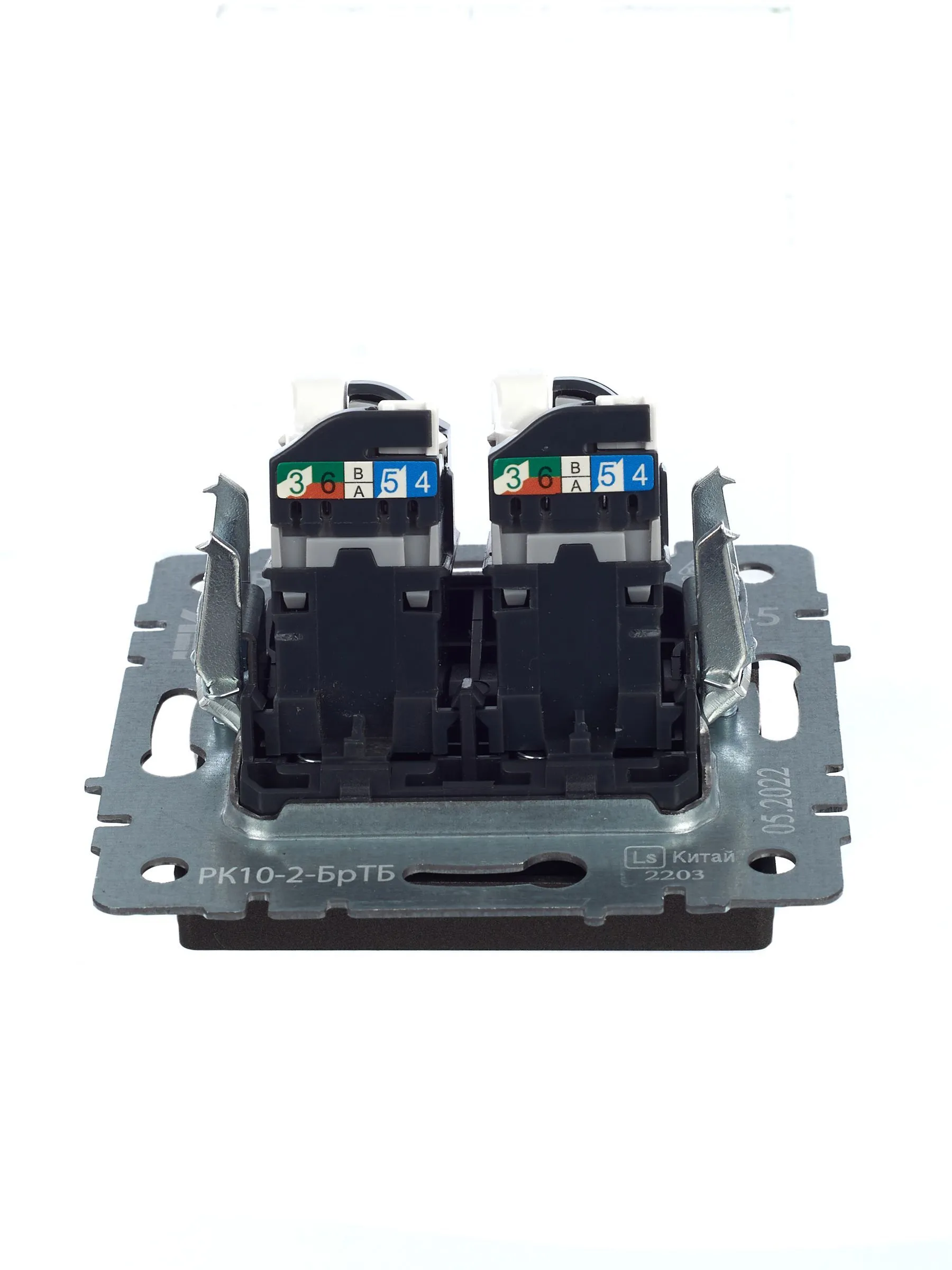 BRITE Розетка компьютерная двойная RJ45 кат.5E РК10-2-БрТБ темная бронза IEK - Фото 6