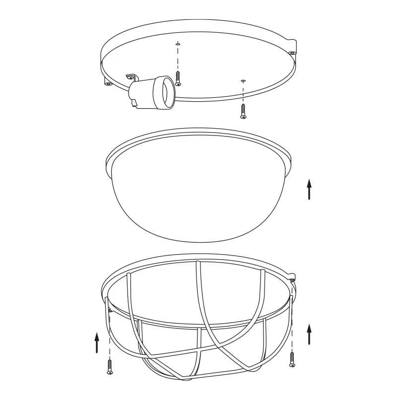 Светильник под лампу 100W-E27 (лампа в комплект не входит)  IP54 WOLTA - Фото 2
