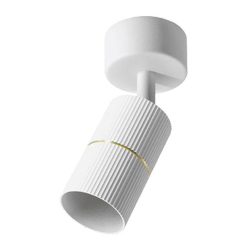 Накладной светильник WOLTA WSL-GU10/18WG-2 NIMB под лампу GU10 Белый/золото D55x100 WSL-GU10/18WG-2