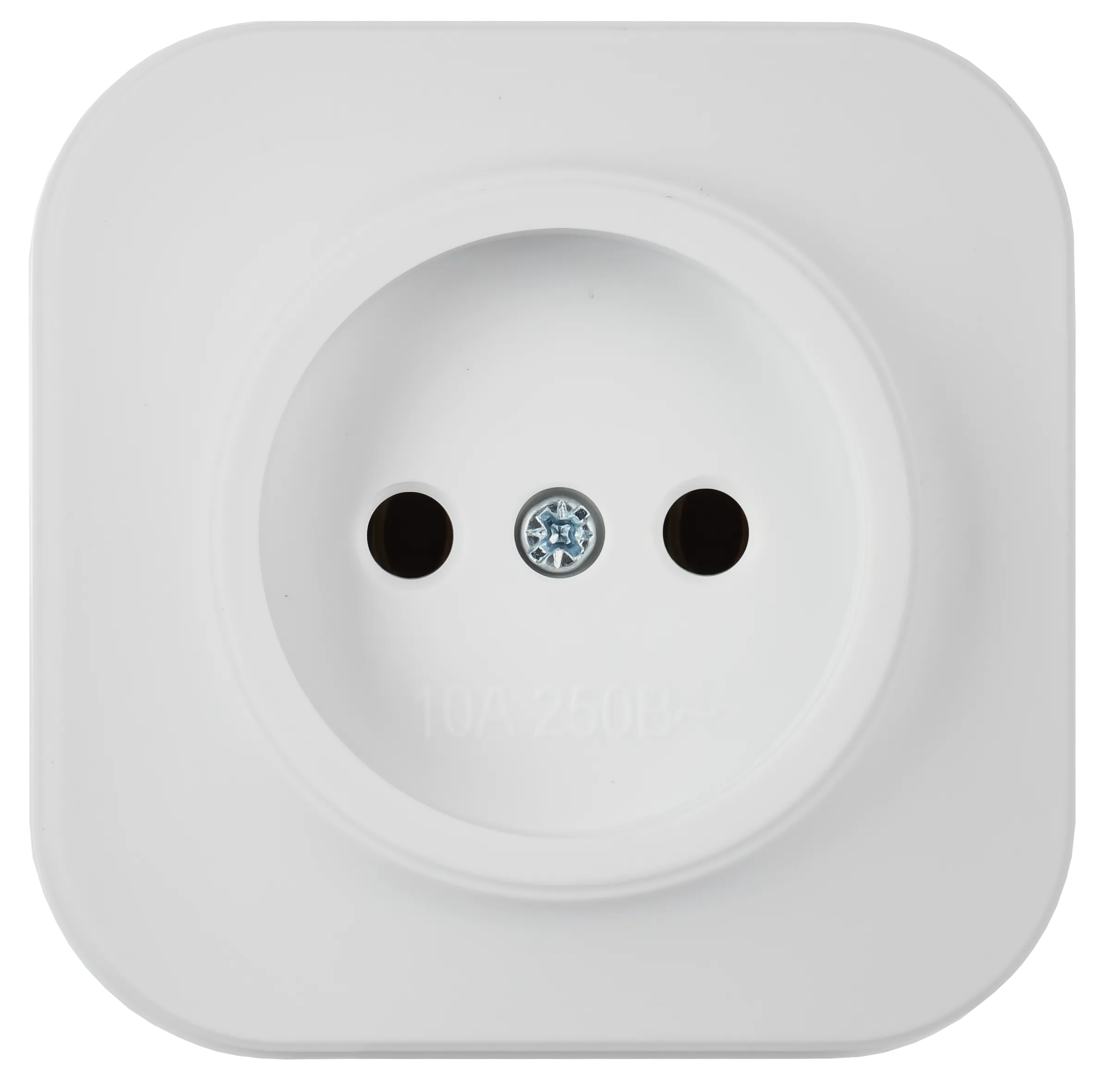 GLORY Розетка 1-местная для открытой установки без заземления без защитных шторок 10А РС20-2-ХБм белый матовый IEK - Фото 5