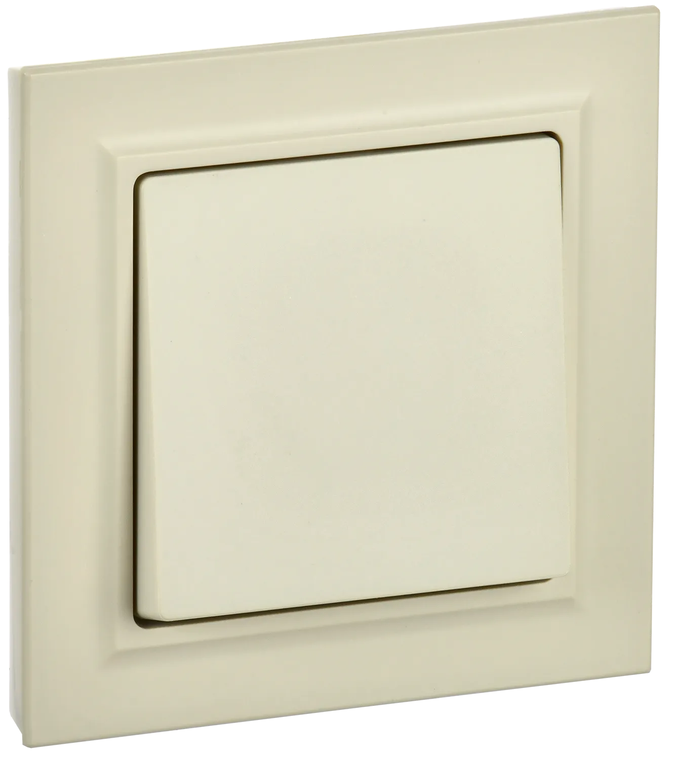 BRITE Выключатель 1-клавишный 10А в сборе ВСР10-1-0-БрКр бежевый IEK