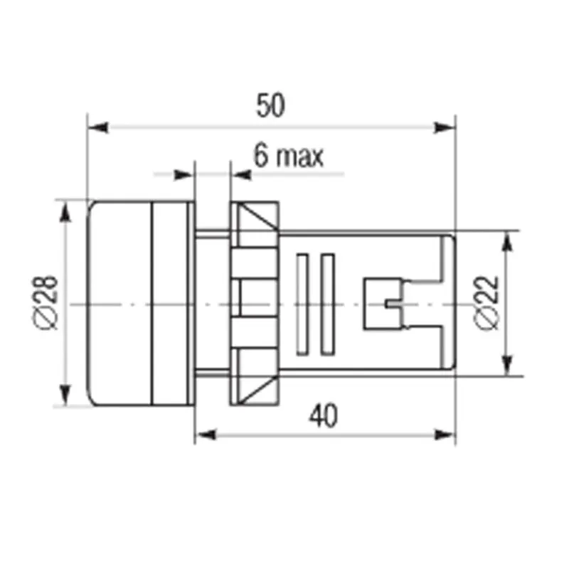 Матрица светодиодная AD22-230 В желтая - Фото 5