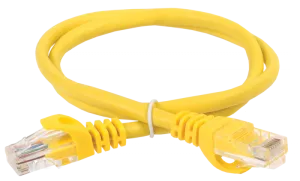Шнур коммутационный (патч-корд) кат.5Е UTP 5м желтый GENERICA PC05-C5EU-5M-G