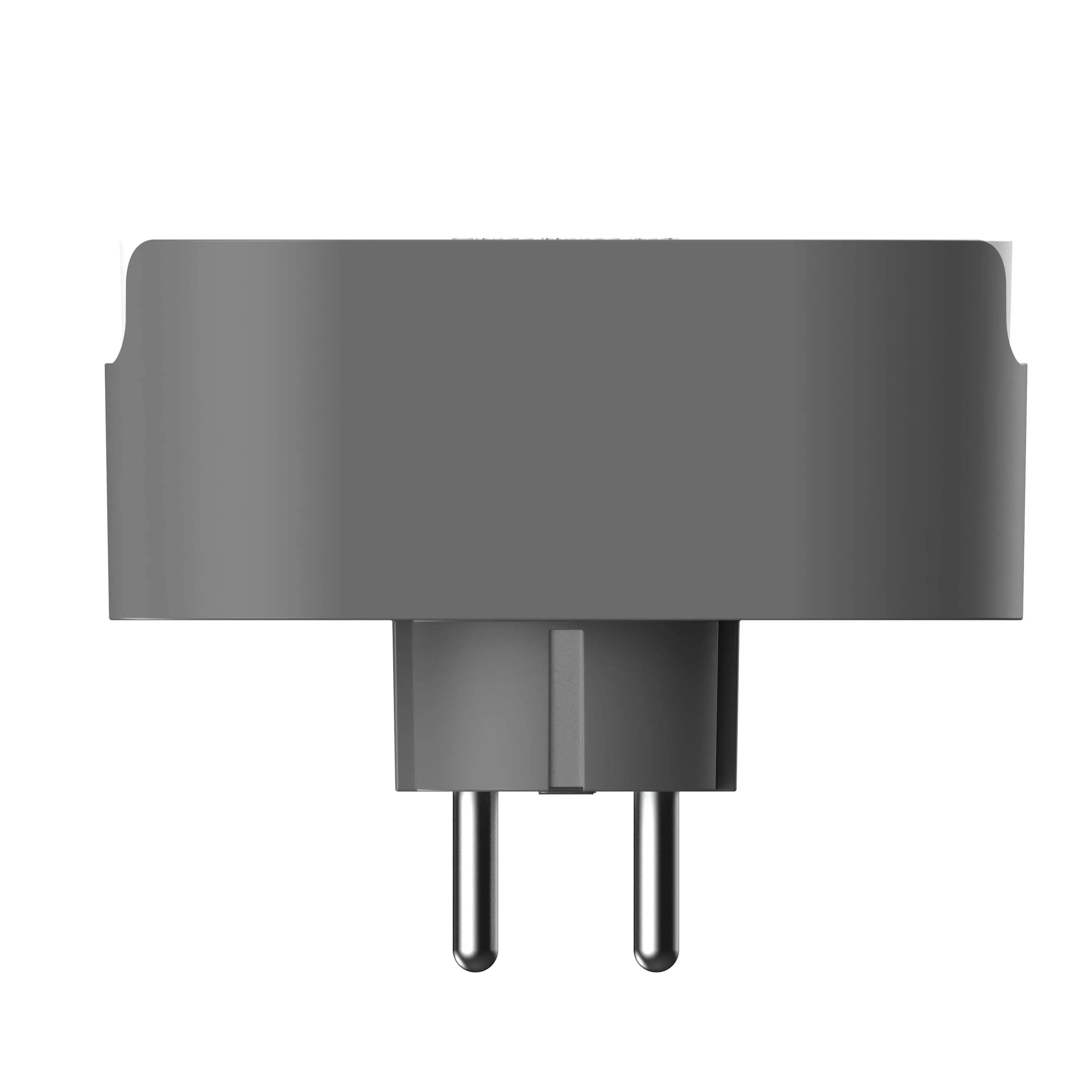 Сетевой разветвитель 2 гнезда с/з, с защитными шторками, 16A, 230V, бело-серый DEKRON - Фото 5