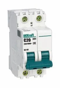 Выключатель автоматический модульный 2п C 20А 4.5кА ВА-101 DEKraft  11067DEK 121911
