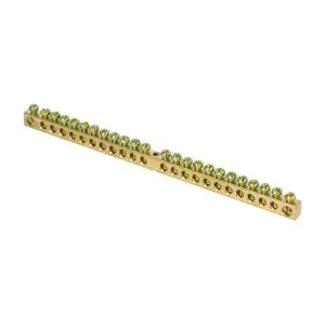 Шина PEN "ноль-земля" (6x9мм) 24 отв. латунь крепеж по центру EKF 