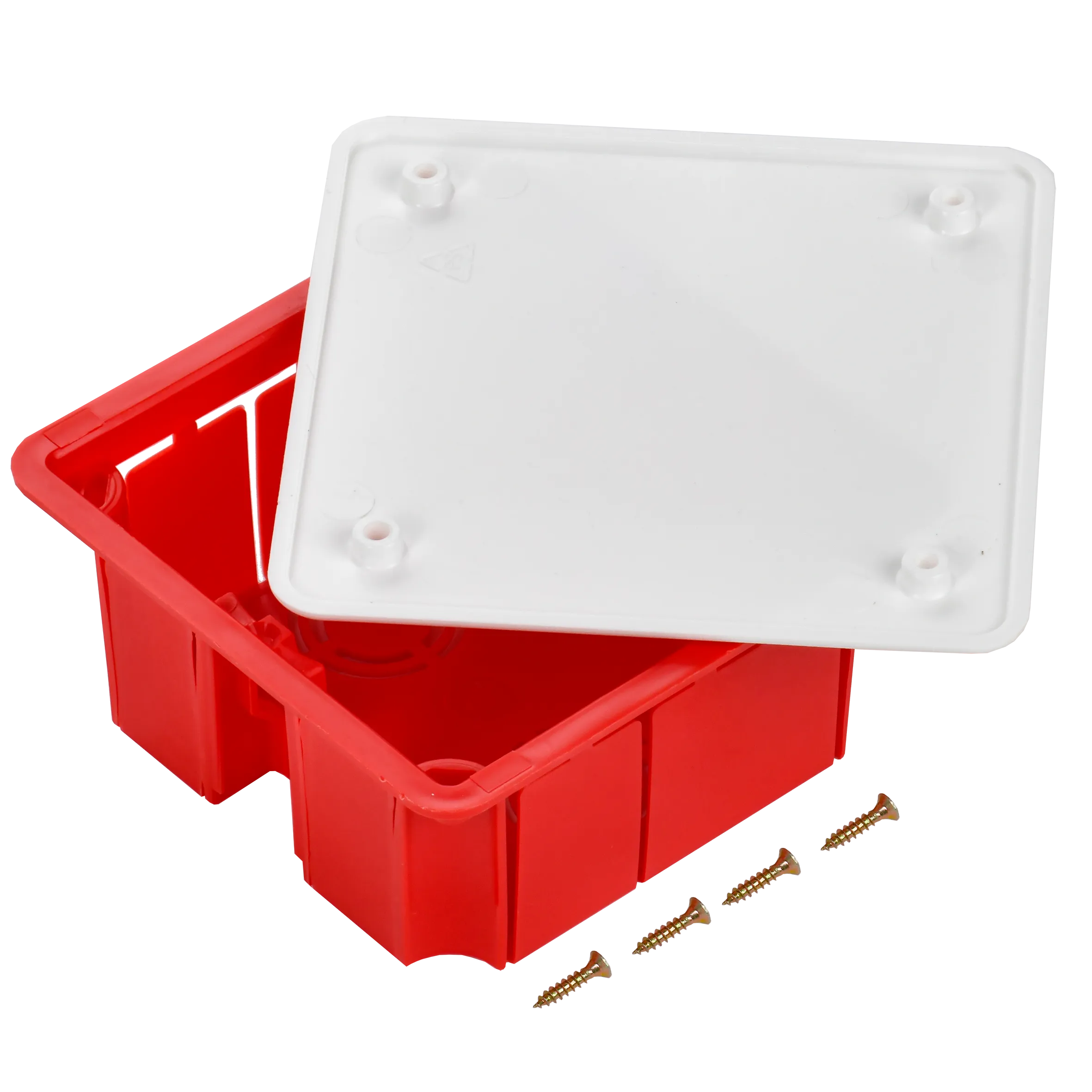 Коробка распаячная КМ41001 для твердых стен безгалогенная (HF) 92х92х45мм с саморезами с крышкой IEK - Фото 5