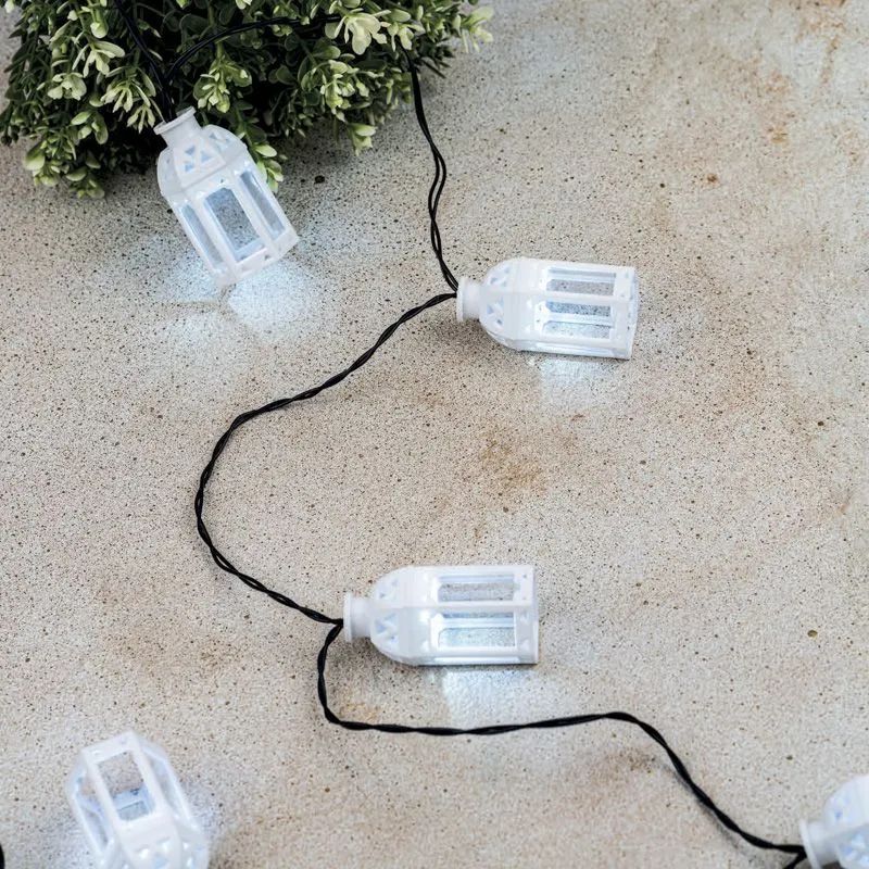 Гирлянда садовая (каскад) Керосиновая Лампа 3м, 6500К с аккумулятором и выносной солнечной панелью LAMPER - Фото 2