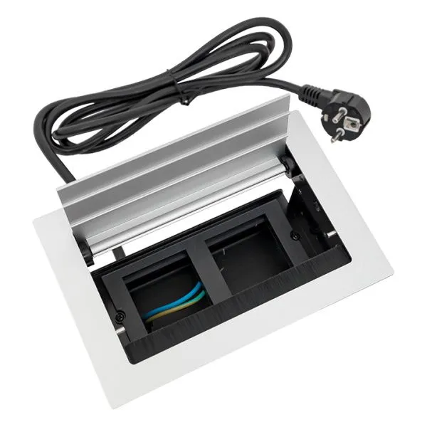 Встраиваемый настольный лючок, 4 модуля, C-Line - Фото 8