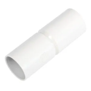 Патрубок-муфта белая d16 мм (100шт/1200шт уп/кор) Промрукав PR.01716б