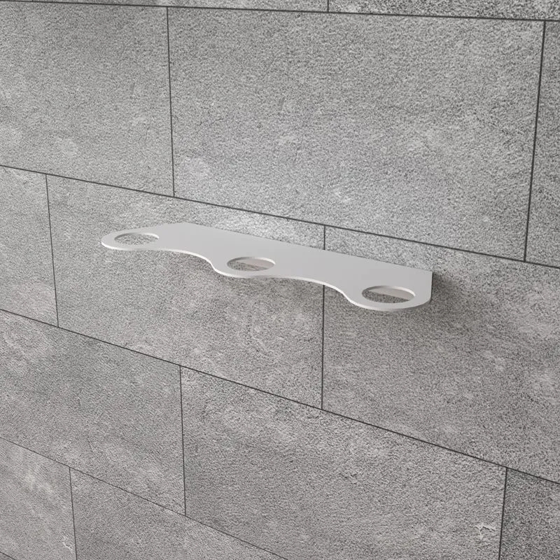 Держатель дозатора для жидкого мыла и шампуней на 3 флакона настенный, белый REXANT - Фото 2