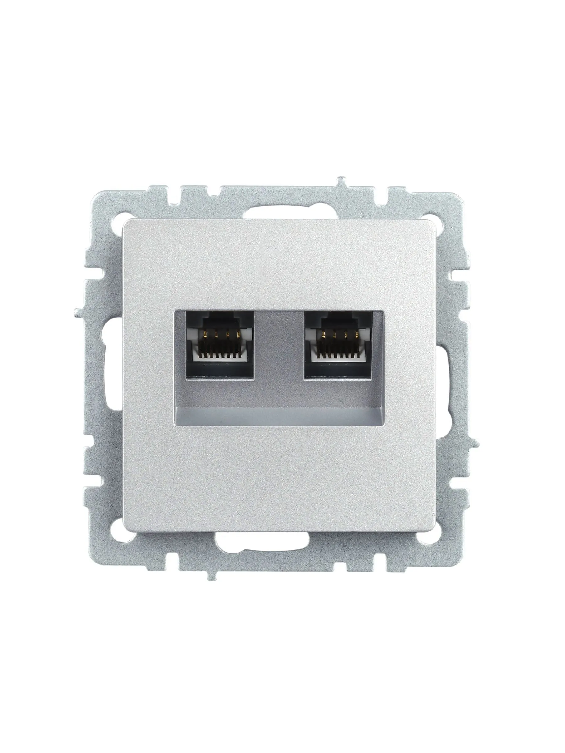 BRITE Розетка двойная RJ11+RJ45 кат.5E РК/Т12-БрА алюминий IEK - Фото 8