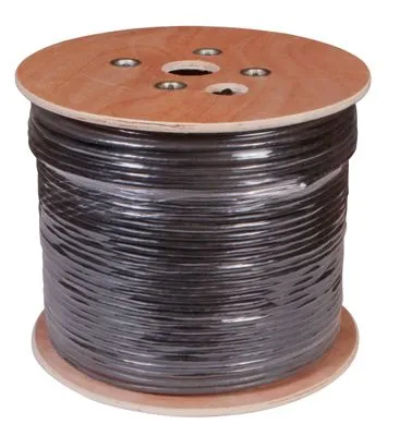 Кабель витая пара U/UTP, CAT 5е, PE, 10PR, 24AWG, OUTDOOR, SOLID, черный, 305м, РФ REXANT - Фото 2